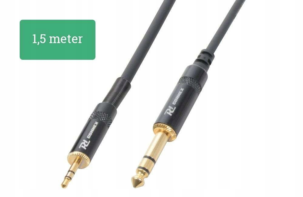 

Kabel Sygnałowy Męski 3.5MM- 6.3MM 1.5M Pd Connex