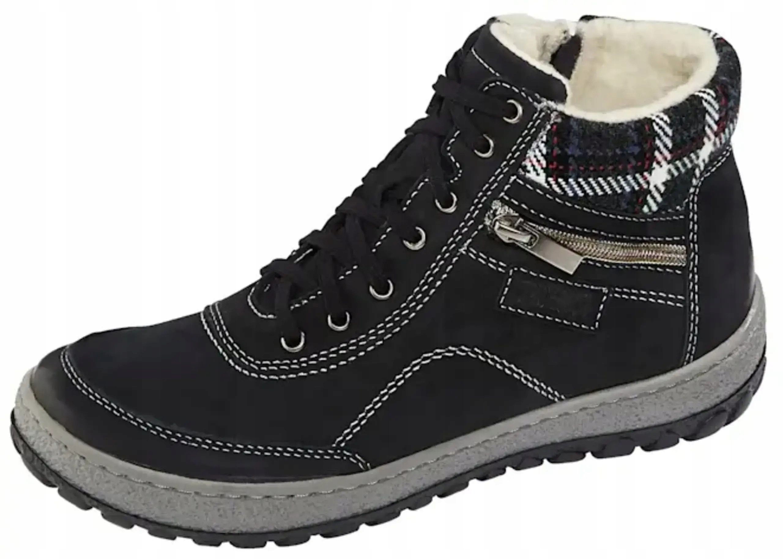 Dámské Semišové Boty Z Přírodní Kůže Comfort Černé 641 36 Ars