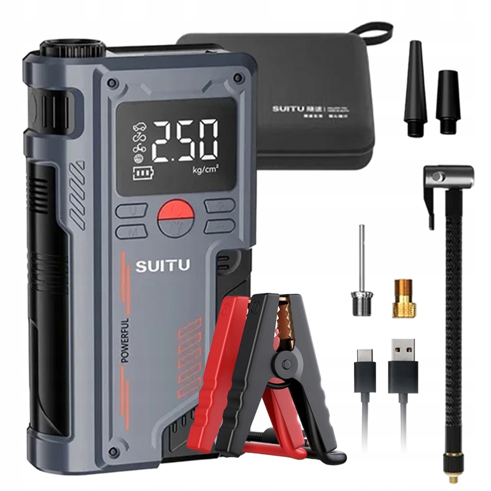 Univerzální Startér Pro Auta 12 V S Funkcí Nafukování Kol 20000 Mah