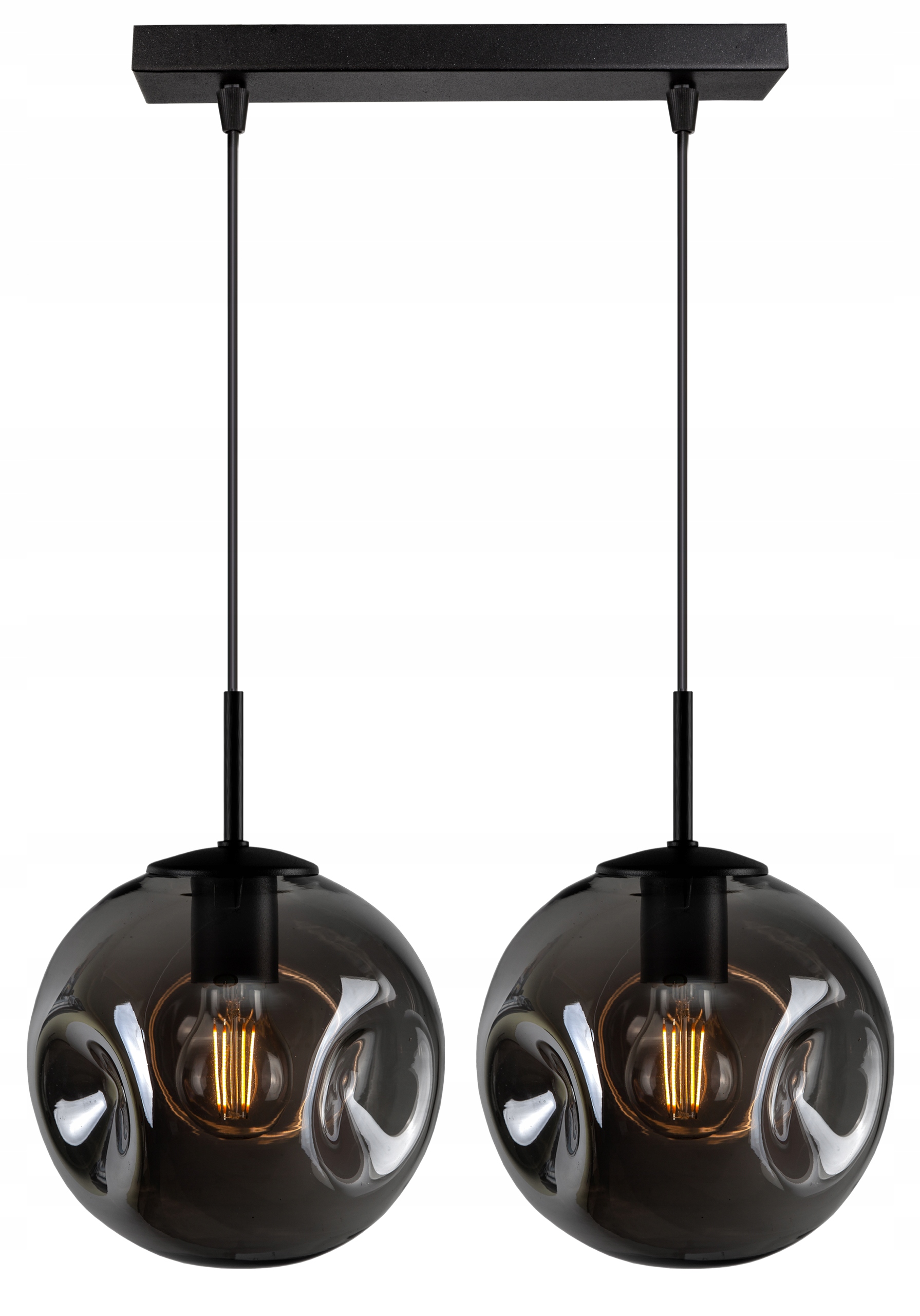 

Szklana Lampa Wisząca Sufitowa Żyrandol Kule Led