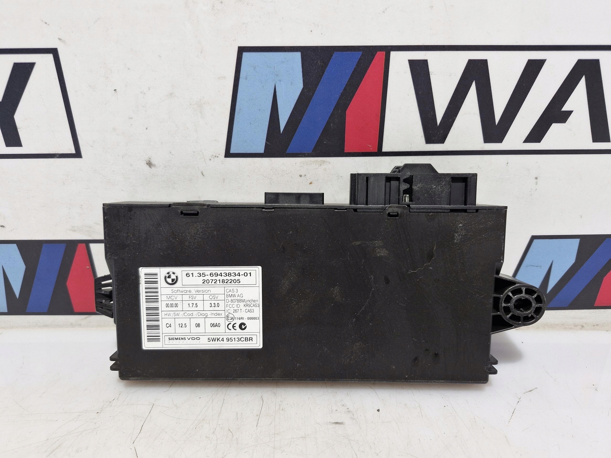 6943834 BMW E82 E87 E90 E91 Module Unité de contrôle CAS Original