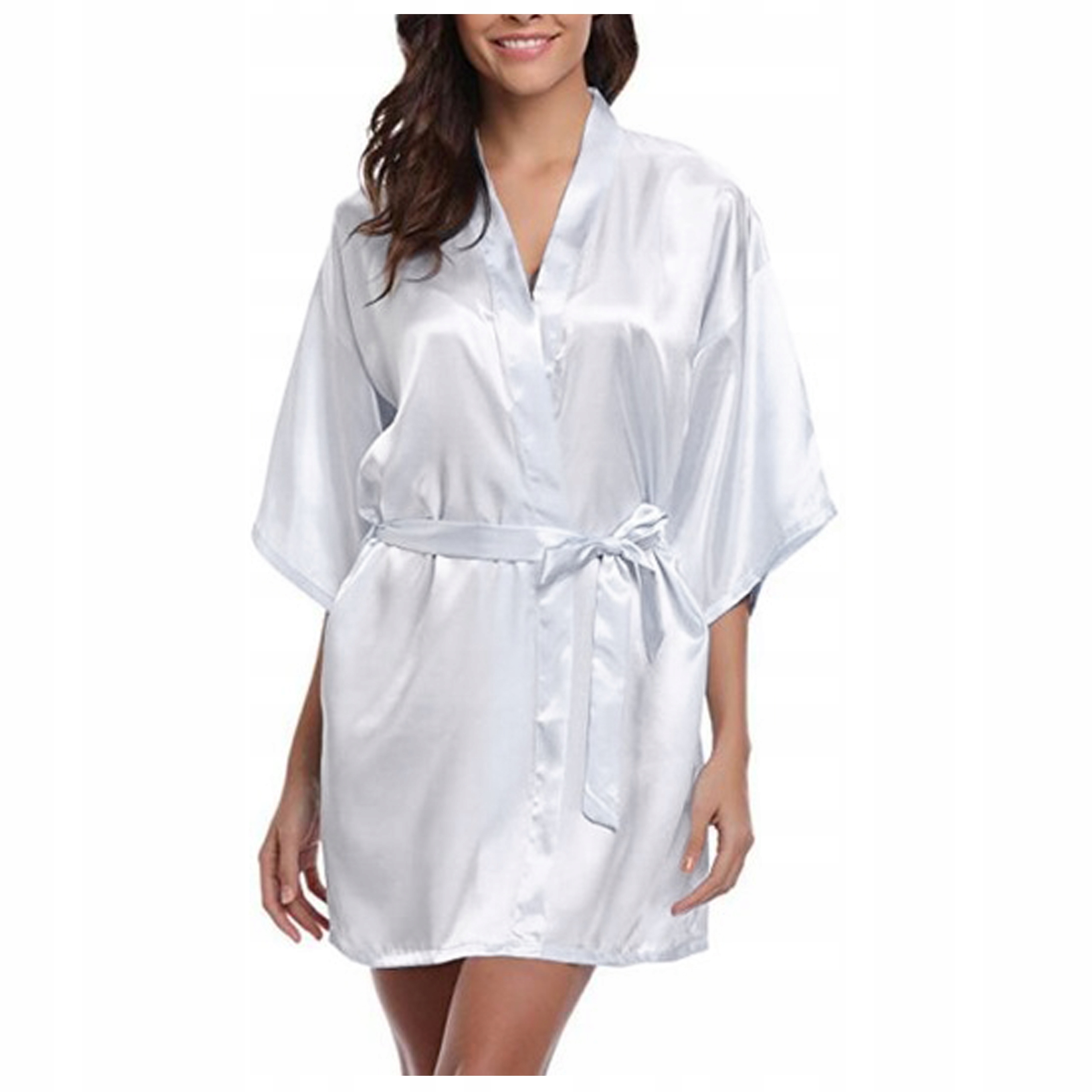 

Szlafrok satynowy Satyna podomka Nie prześwituje