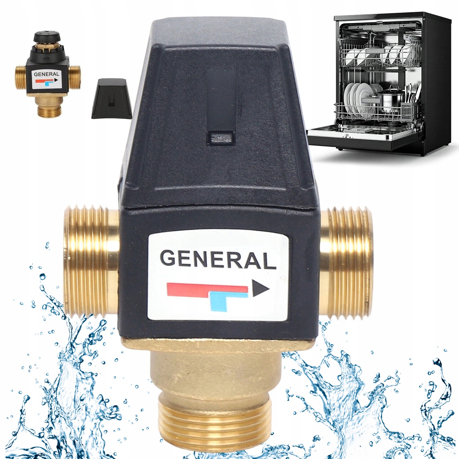 Ventil Pro Soláry A Tepelné Čerpadlo DN20 3/4" 3-CESTNÝ Termostatický Mosazný