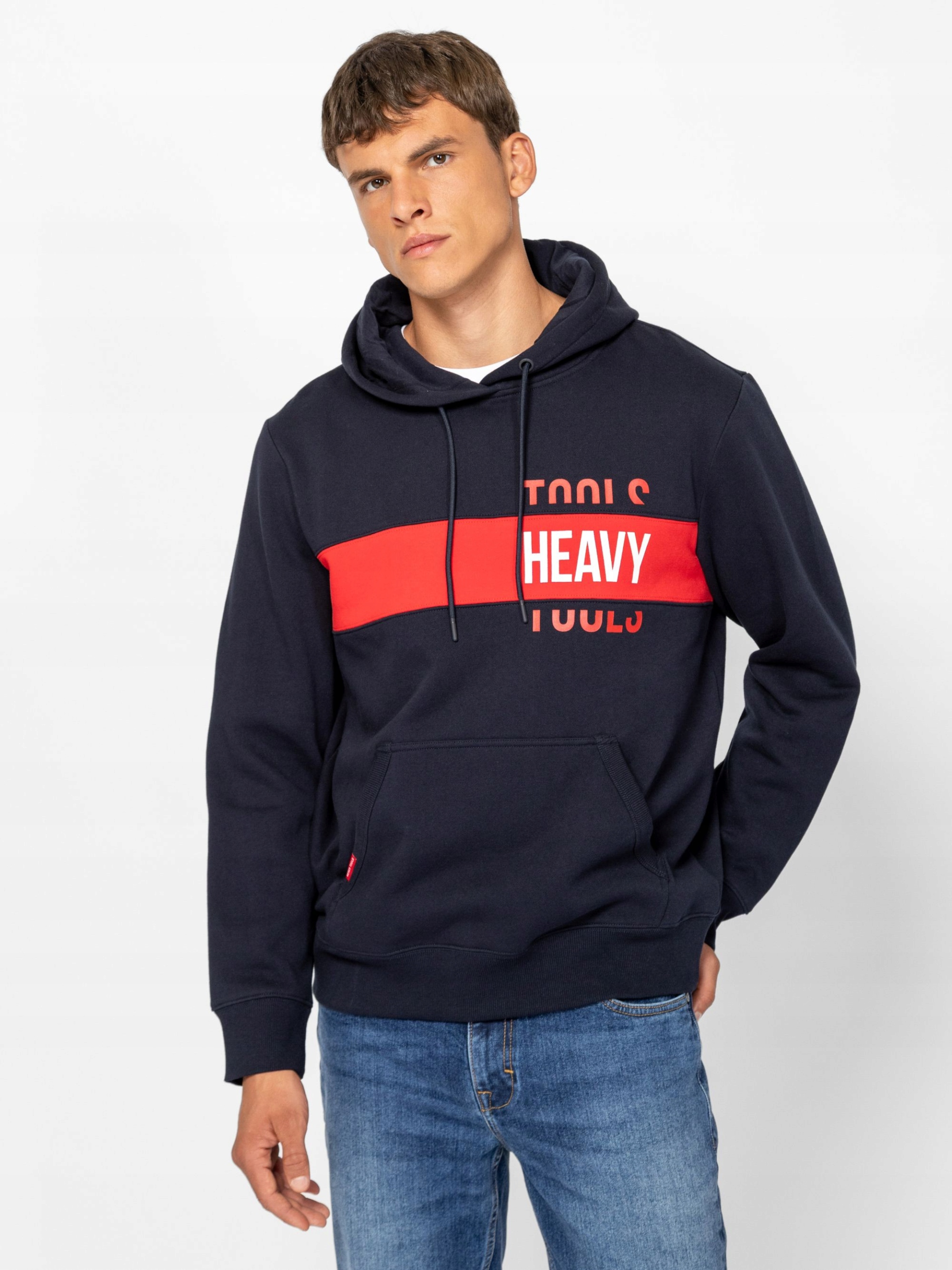Heavy Tools Pánská Tepláková Mikina S Kapucí Senti Navy Modrá S