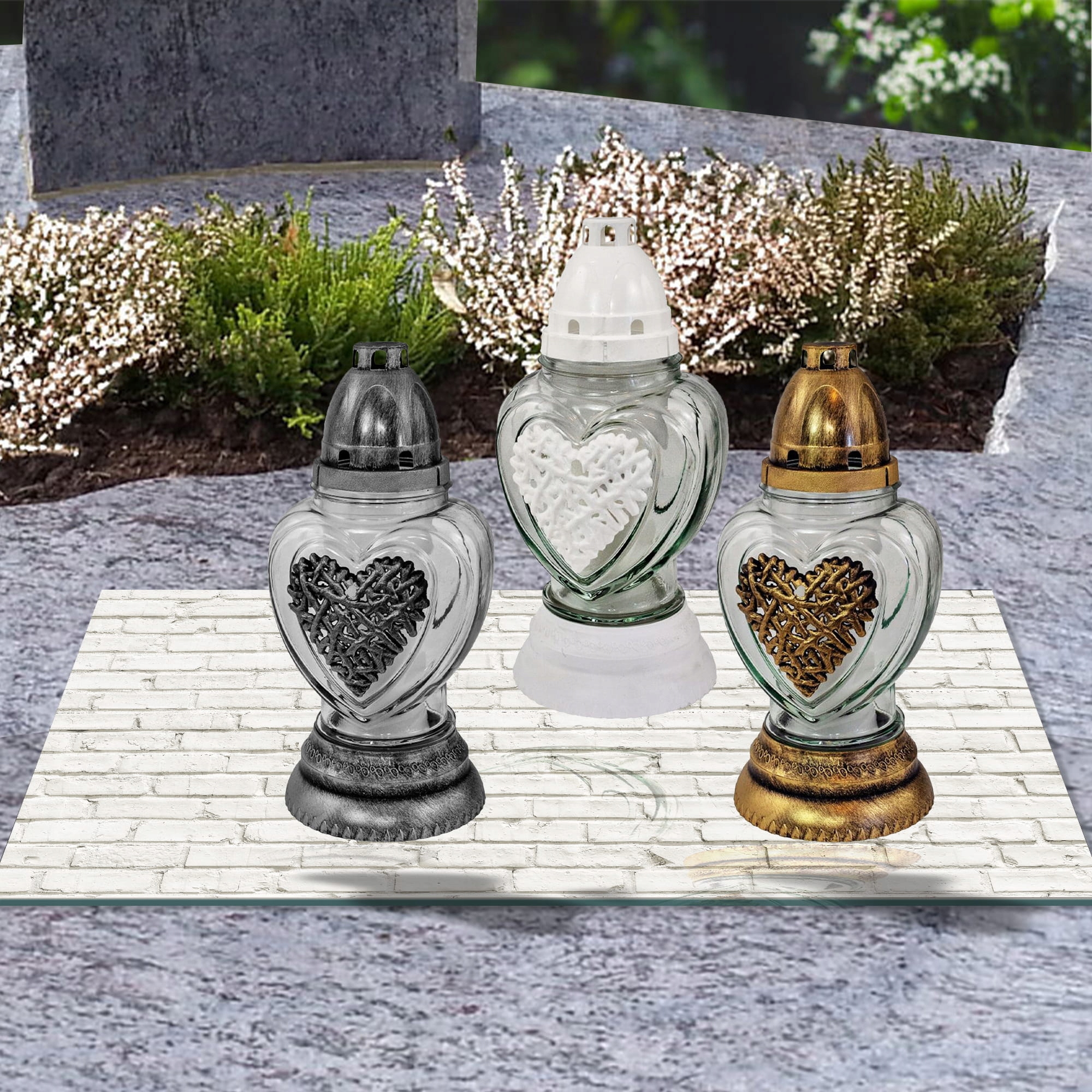 SZKLANA PODSTAWKA POD ZNICZE 60x20cm Cegły 349c Materiał szkło hartowane