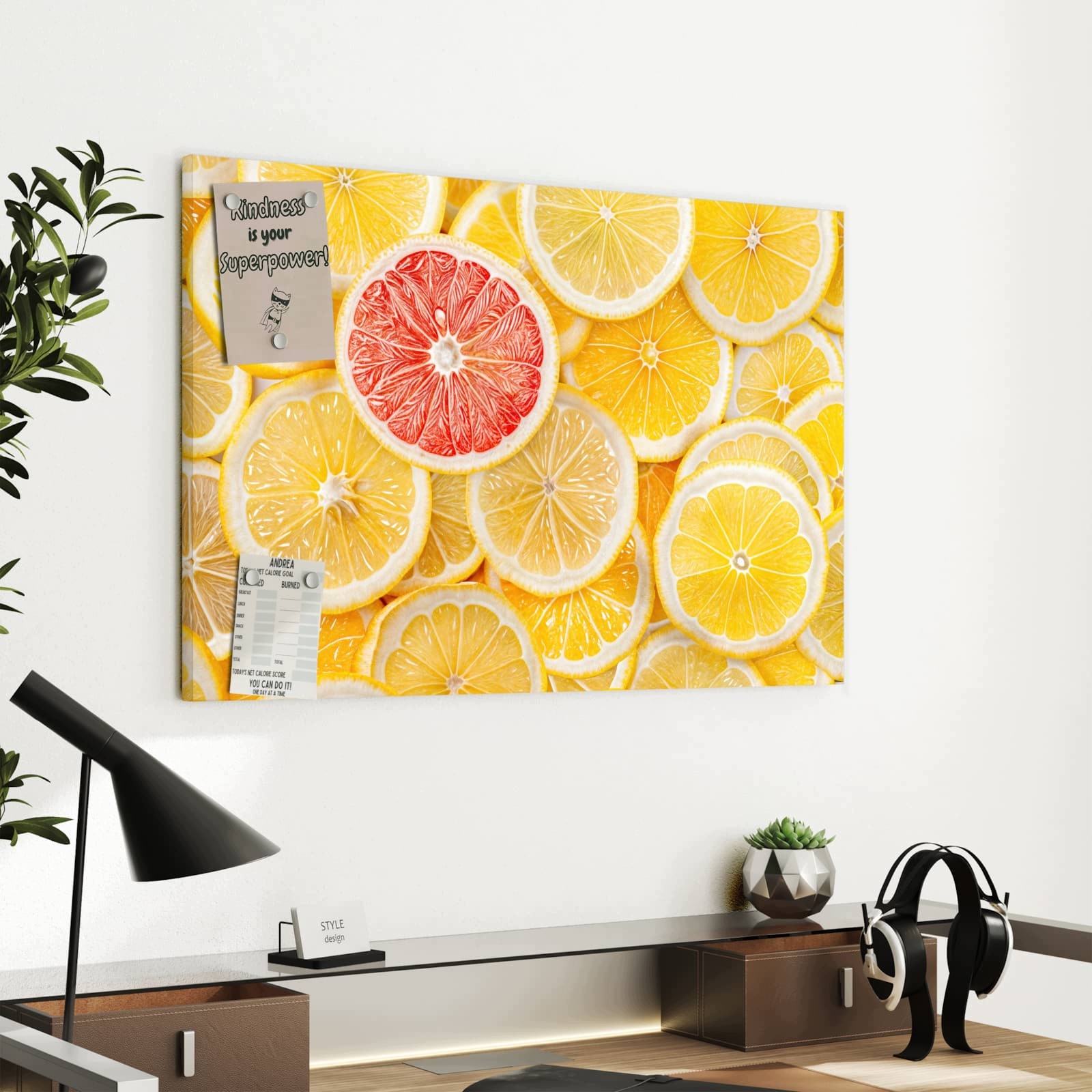 Magnetická tabule Ovoce citrusové 60 × 40 cm