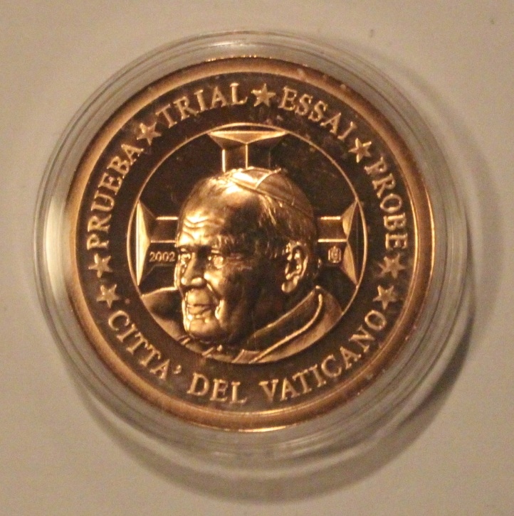 WATYKAN 2002 - 2 EURO CENT - CENTY JAN PAWEŁ II - SPECIMEN - PRÓBA RZADKA