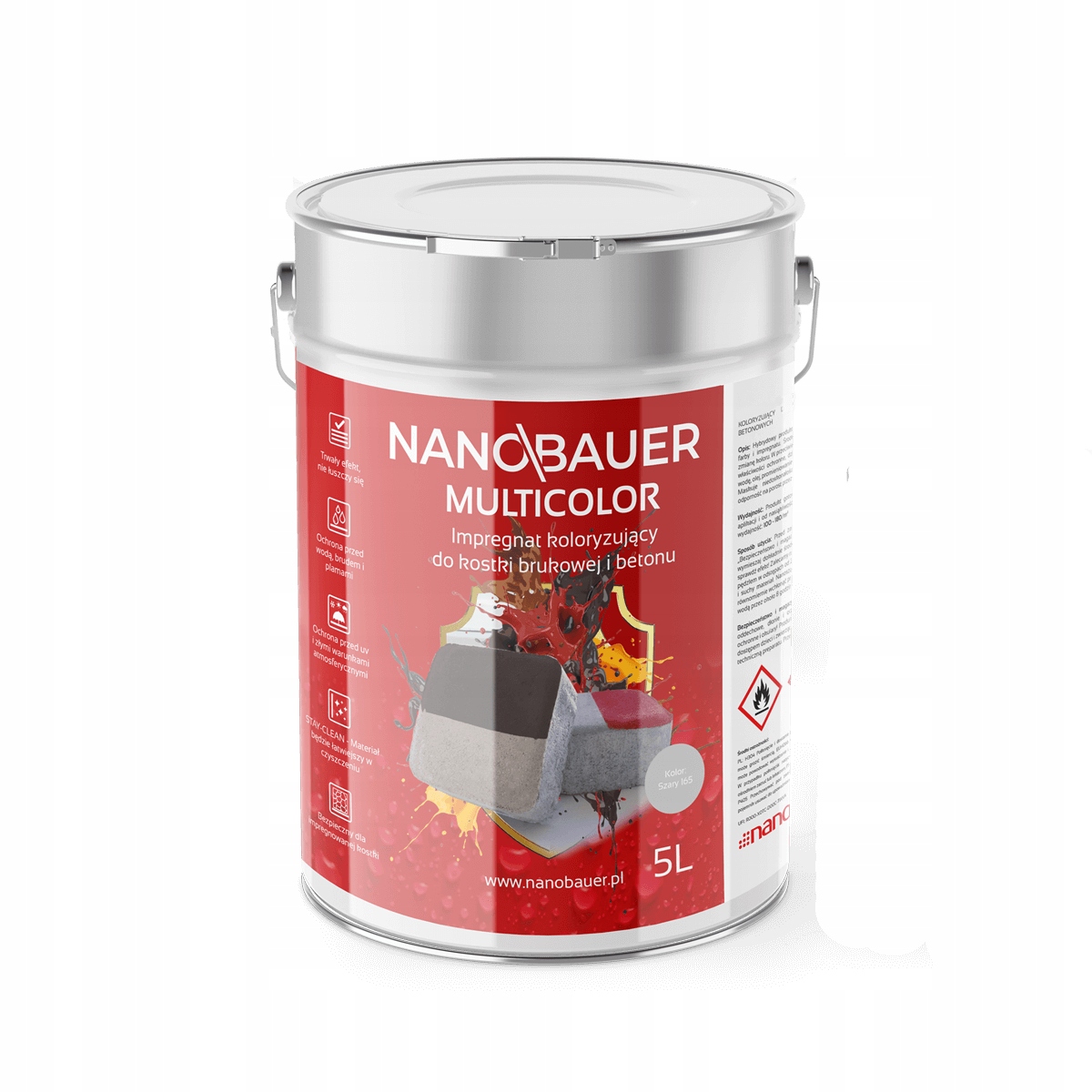 Impregnat koloryzujący 2w1 GRAFITOWY Nanobauer