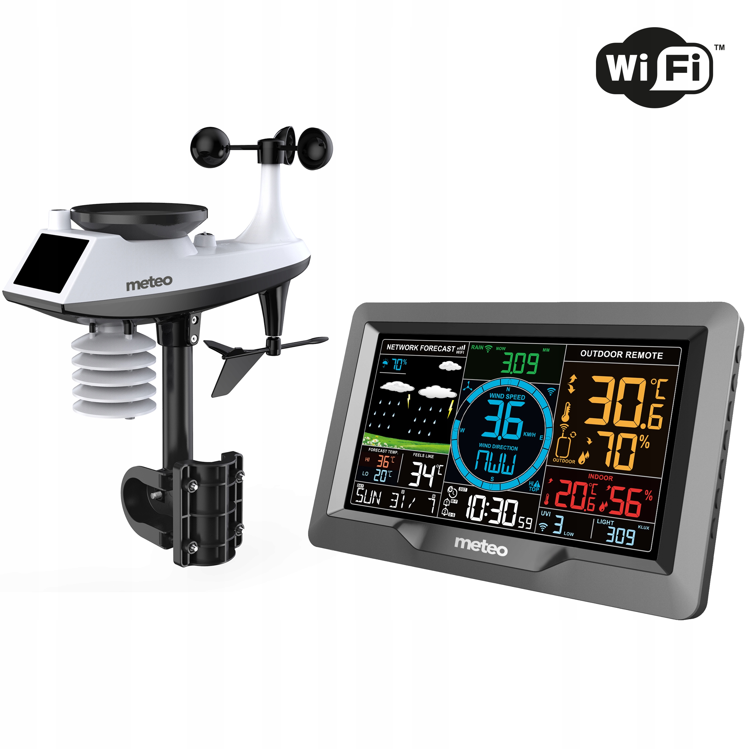

Stacja Pogodowa Meteo SP89 Wifi +miernikiem Wiatru