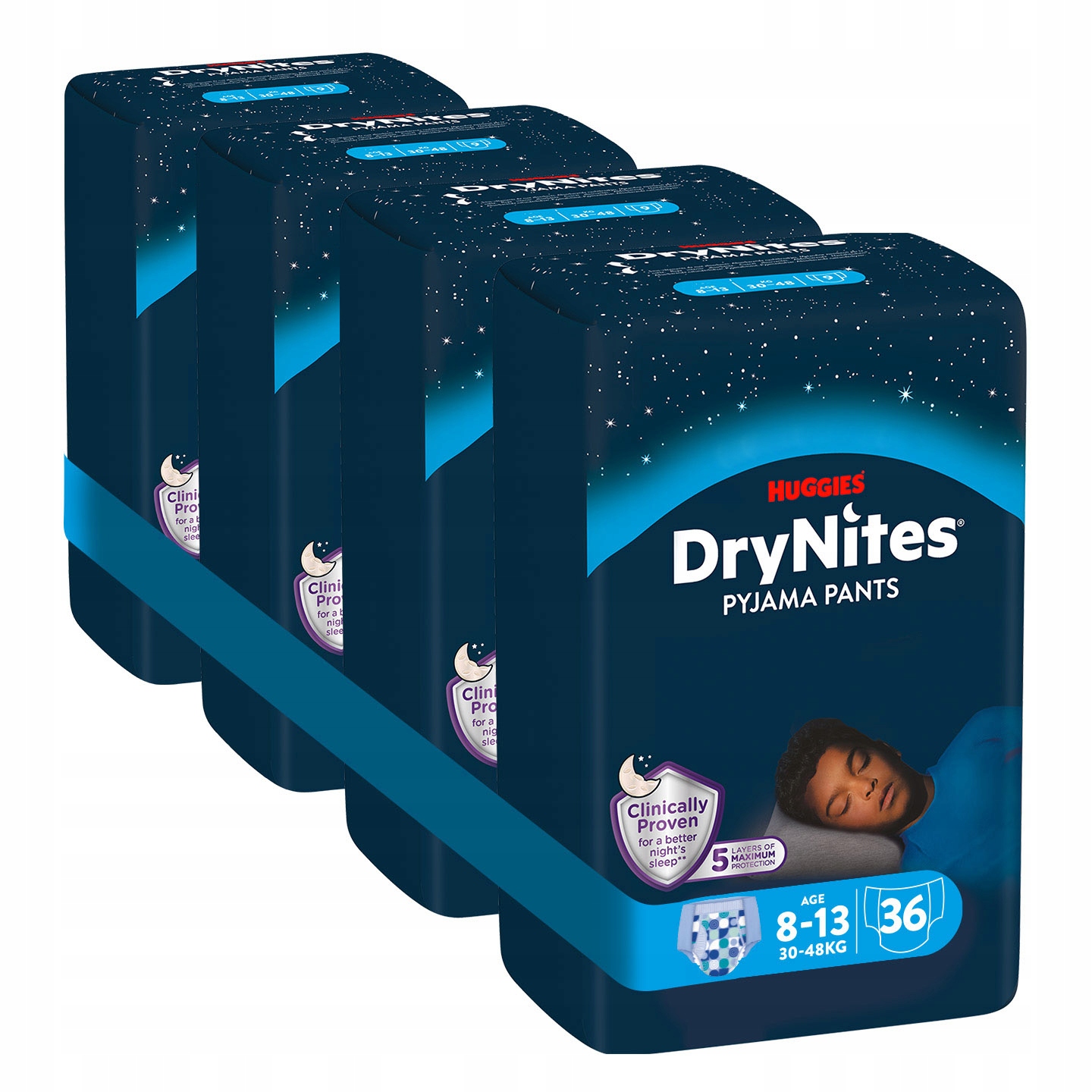 Huggies DryNites Pants Boy 8-13 lat (30-48kg) 4x9szt