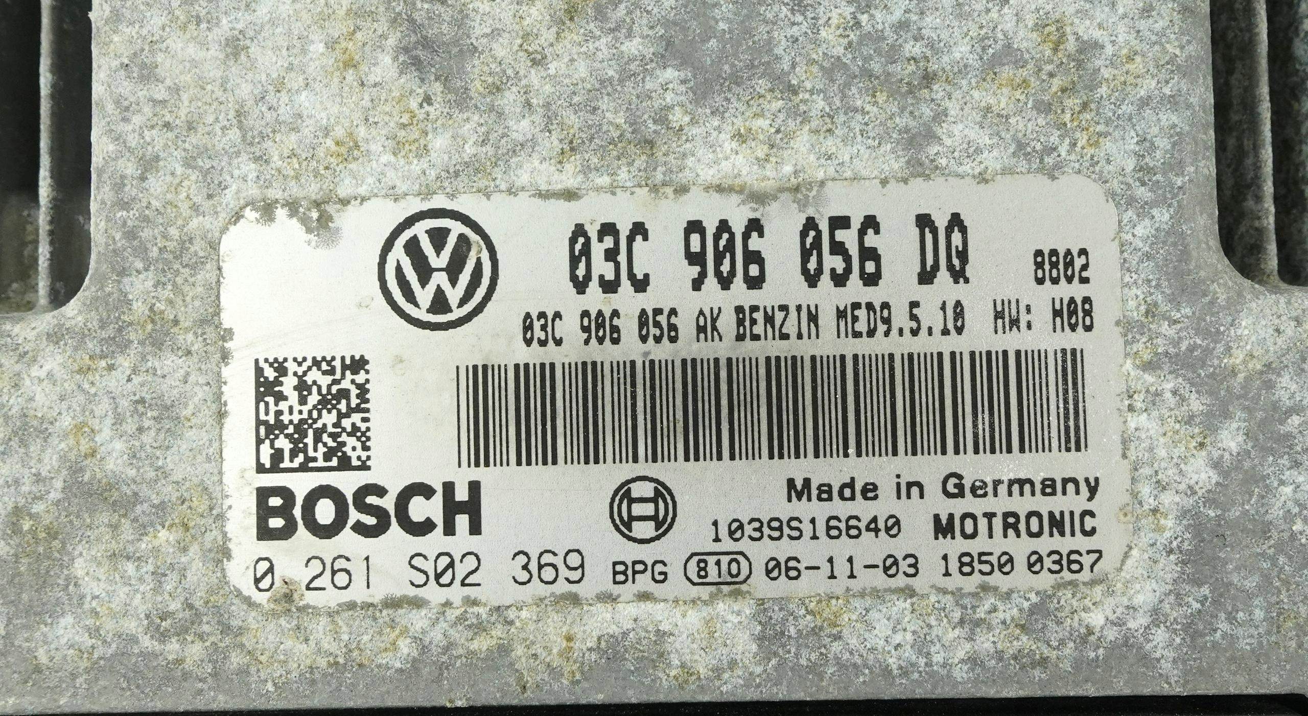 computer control unit of the engine VW GOLF 5 V plus 1.6 FSI 03C906056DQ 0261S02369