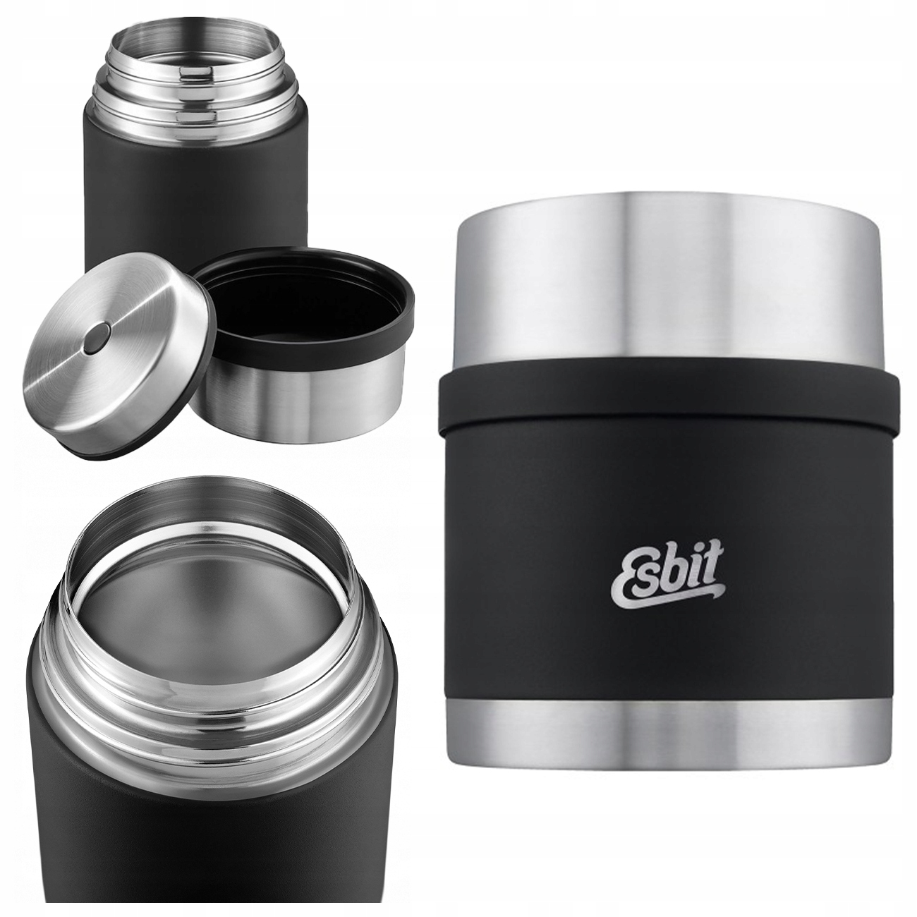 Termos Obiadowy Na Jedzenie Żywność Obiad Zupę Esbit Sculptor 0,5 Czarny