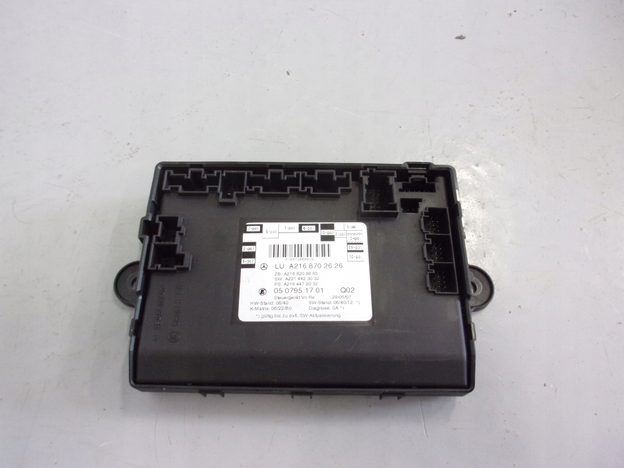 MERCEDES CL 500 CL 216 module control unit A2168702626