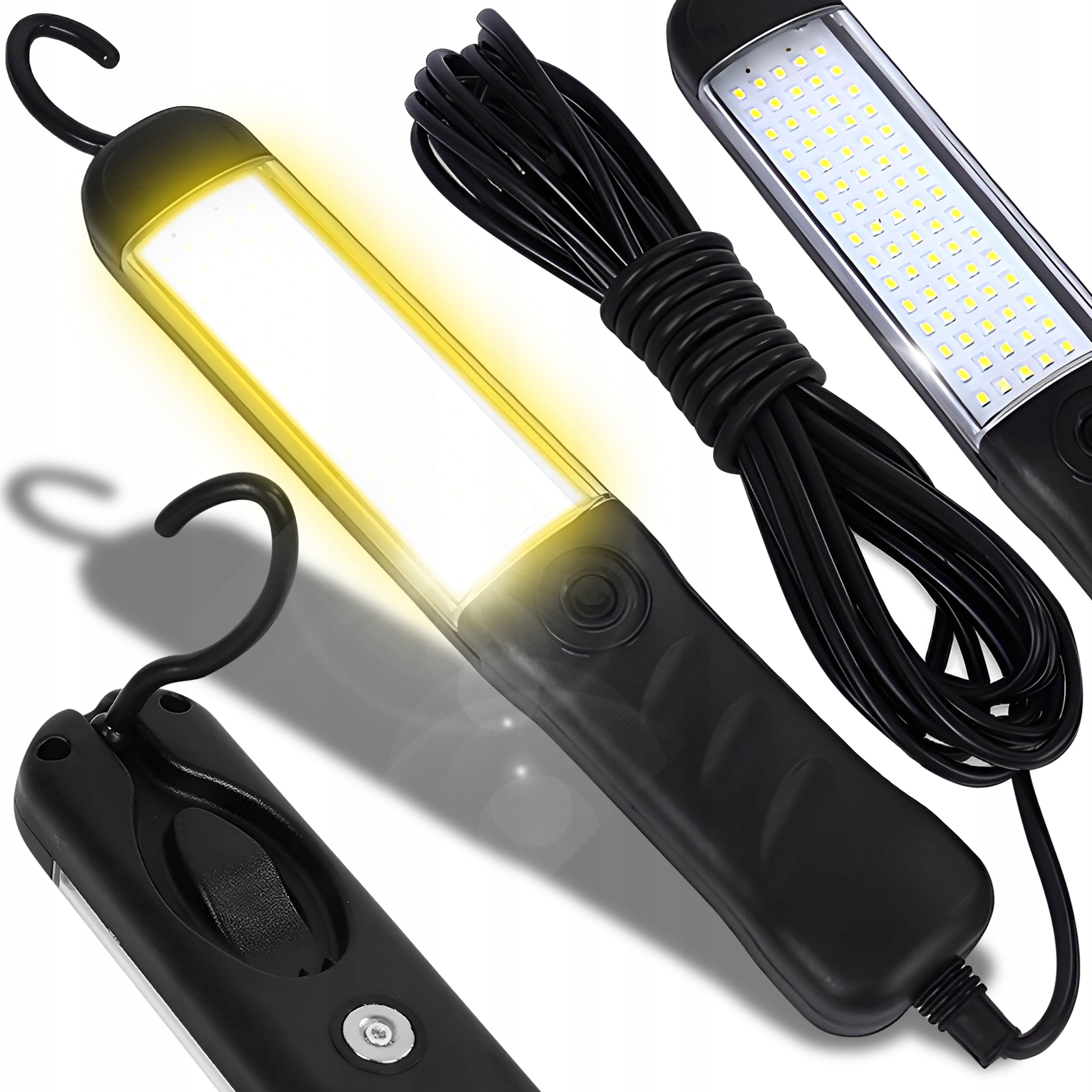 Lampa Latarka Warsztatowa Kanałowa Lampka Led Hak Mocna XL