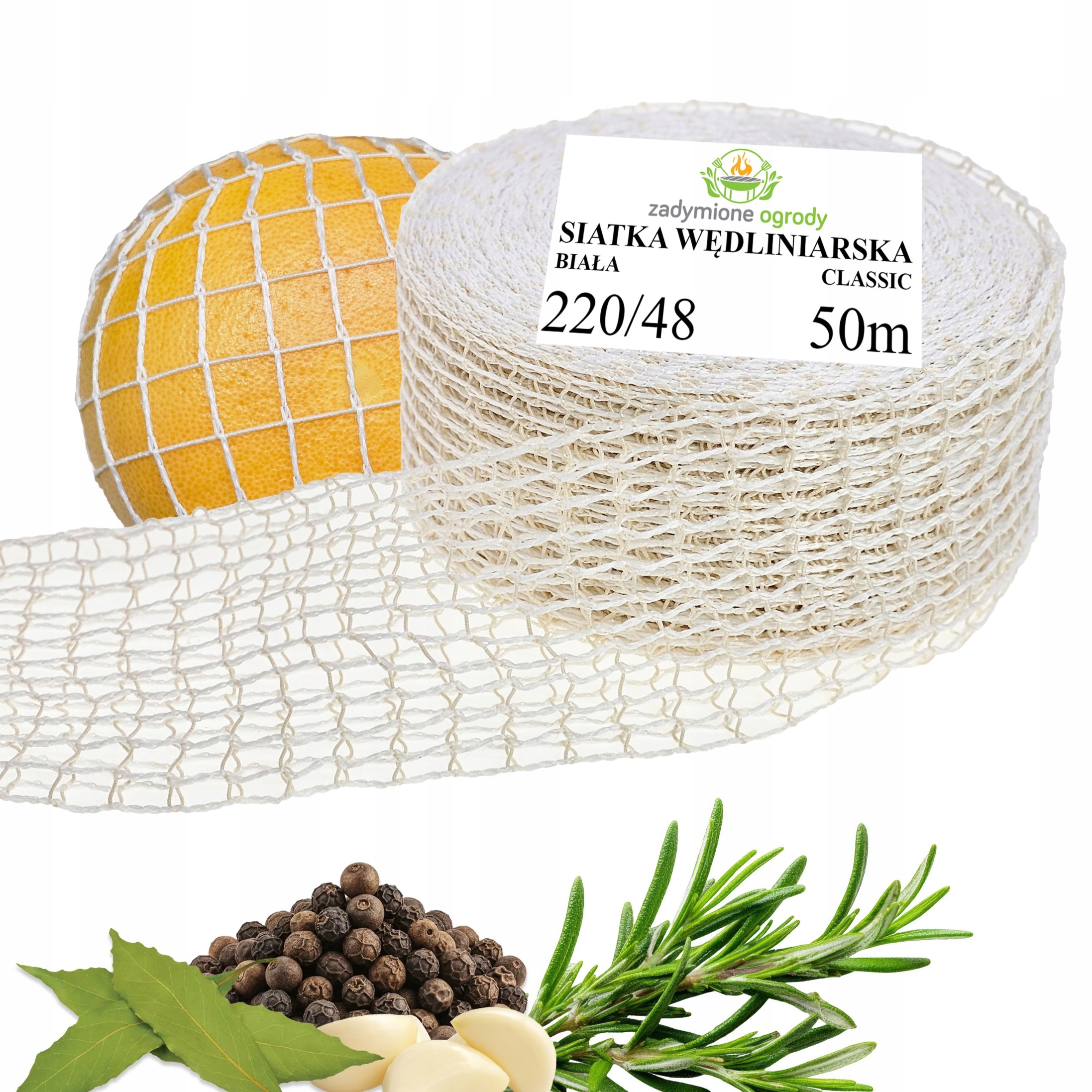 Levně Uzenářská síťka 220/24 50 m pro uzení masa baleronové šunky silná Lux