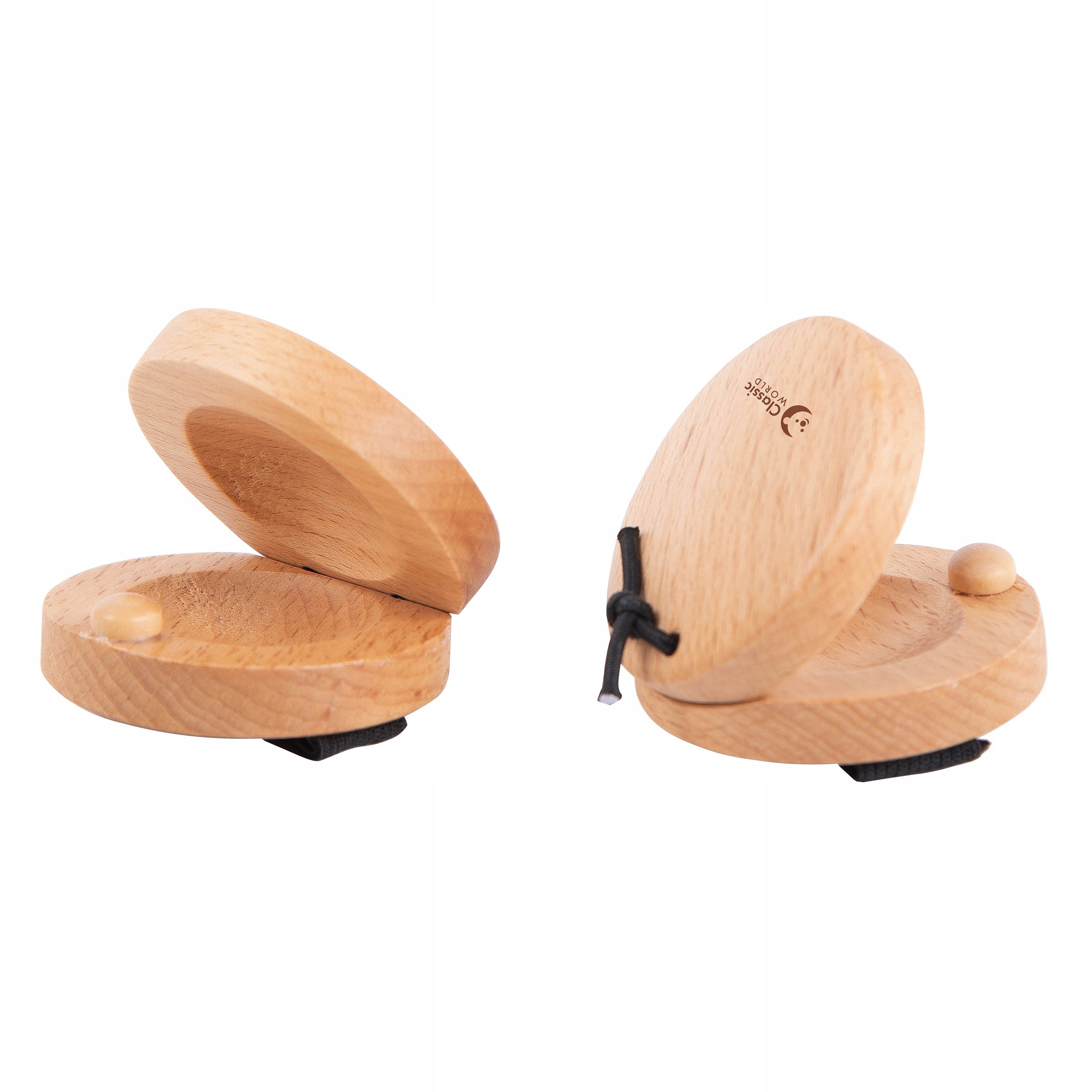 KASTANIETY DREWNIANE INSTRUMENT DLA DZIECI ZESTAW 2 SZT. CLASSIC WORL