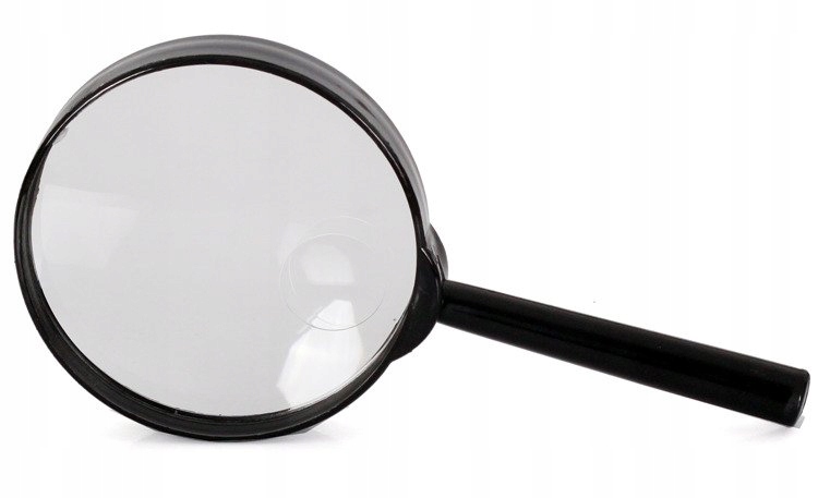 LUPA dwuogniskowa DUŻA 75mm szkolna biurowa GRAND przybory biurowe LUPY Marka Grand