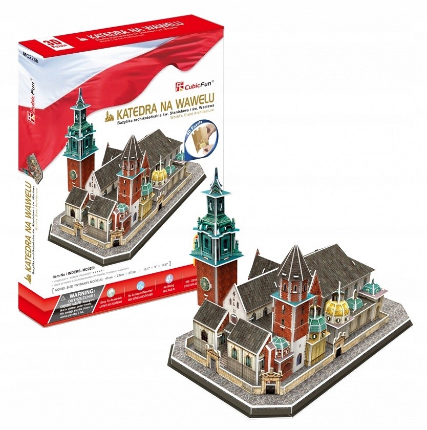 PUZZLE 3D Katedra na Wawelu Bazylika KLOCKI Dante Liczba elementów 101
