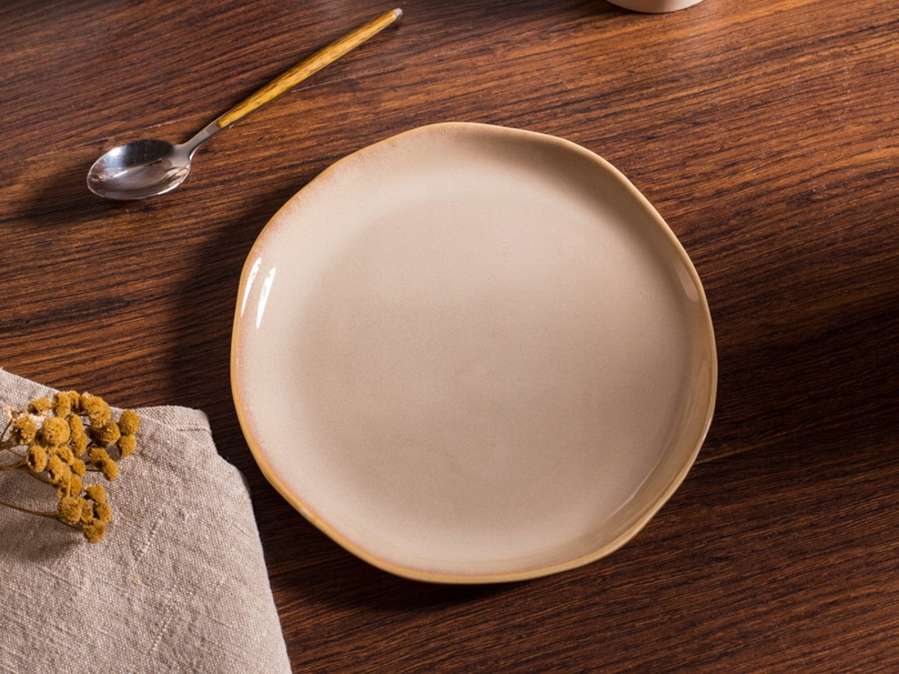 ZESTAW TALERZY NA 6 osób Reactive Sand TALERZE Marka Altom Design