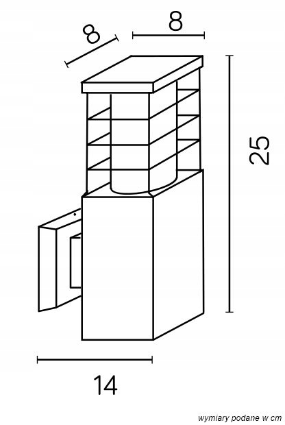 Lampa elewacyjna KINKIET ogrodowy RADO II Popiel - elegancka i trwała Kod producenta RADO II K DG