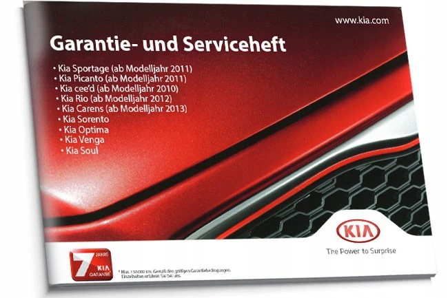 Kia Německá servisní kniha pro 9 modelů