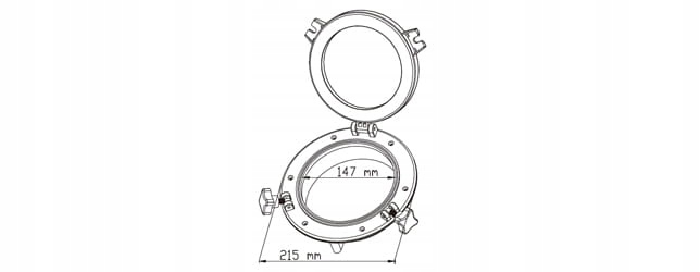 Bulaj Okrągły Otwierany 215 MM Pcv