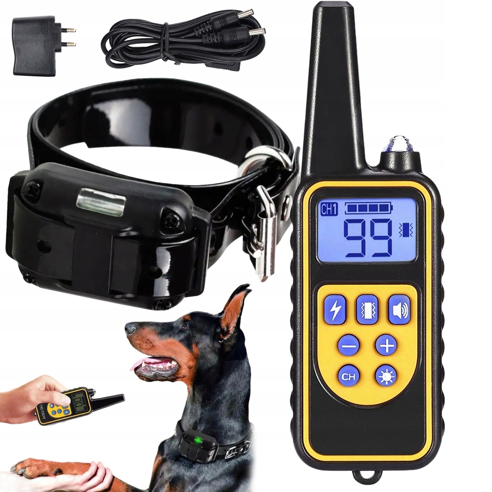 Levně Inteligentní Elektrický Obojek Pro Velké Psy 800 M, 4 Led Režimy