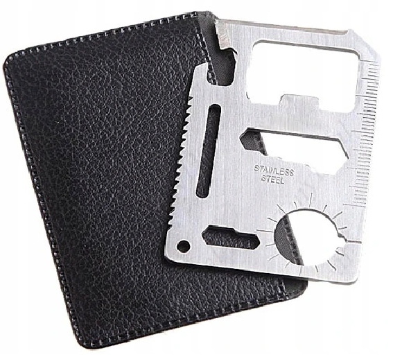 Karta przeżycia przetrwania survival niezbędnik multitool nóż 11w1 etui Kod producenta karta