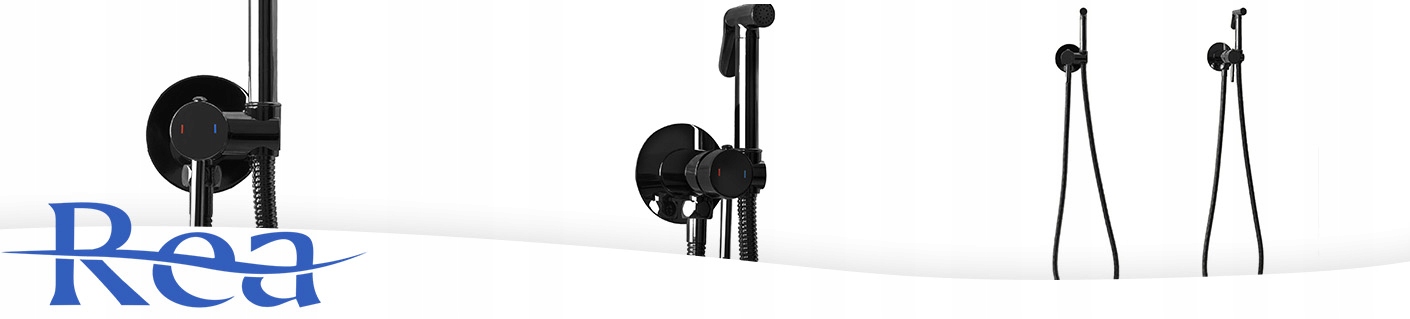 BATERIA DO BIDETU CZARNA BIDETTA REA LOOP BLACK METALIC CZARNA PODTYNKOWA Waga produktu z opakowaniem jednostkowym 5 kg