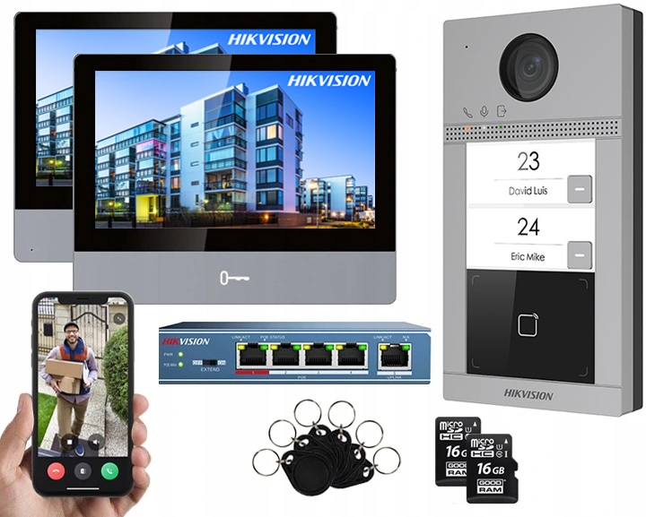 Domofon Video Videovrátnik Ip PoE 2-rodinný Ips 7