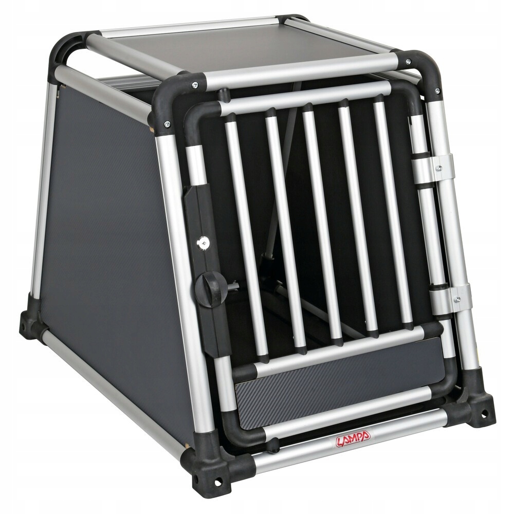 Klatka transportowa Premium dla zwierząt do samochodu 55 x 77 x H 60 cm