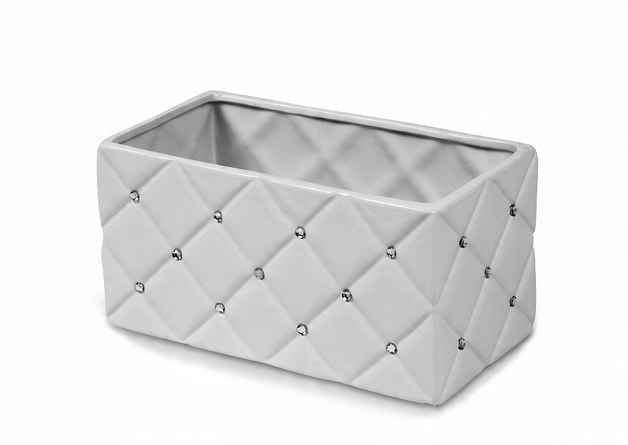 

Doniczka osłonka ceramiczna 13x25,5 cm pik Biała