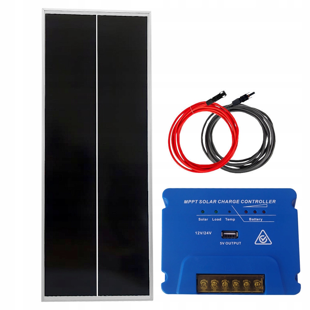 Fotovoltaický Set 100W Solární Mppt Pro Obytný Vůz Jachty