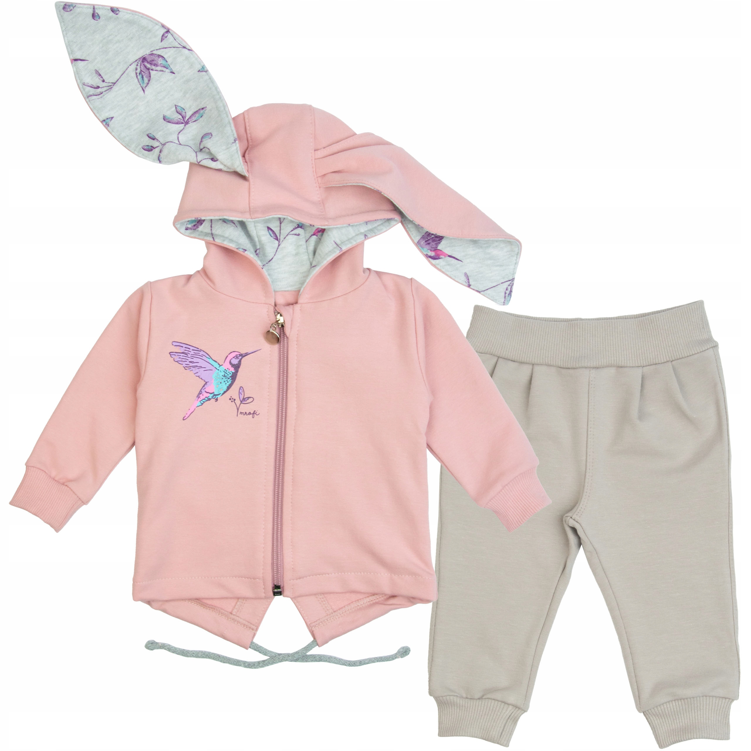 Dres Z Uszami komplet dziewczynka Bluza Spodnie 92