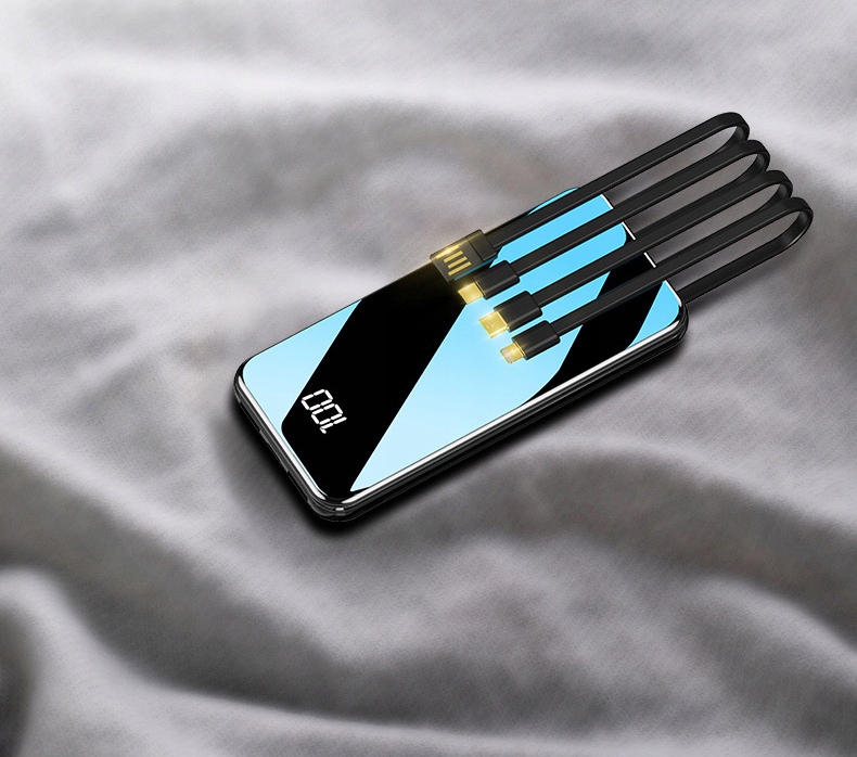 POWERBANK UNIWERSALNY 20000mAh MICRO USB-C USB LED Złącza USB typ A USB typ C microUSB Lightning