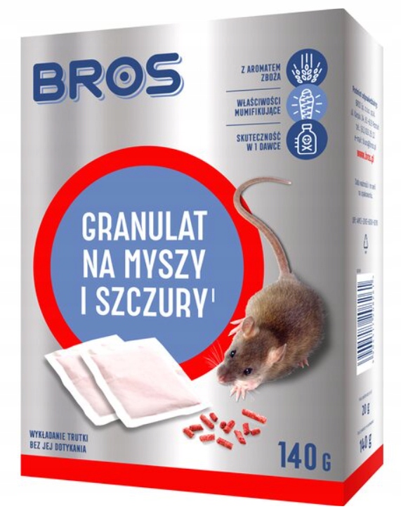 

Trutka na myszy i szczury Bros granulat mocny 140g