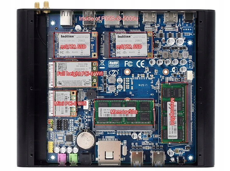 Komputer przemysłowy X29C i5-5200U RS232 2/32GB System operacyjny brak systemu