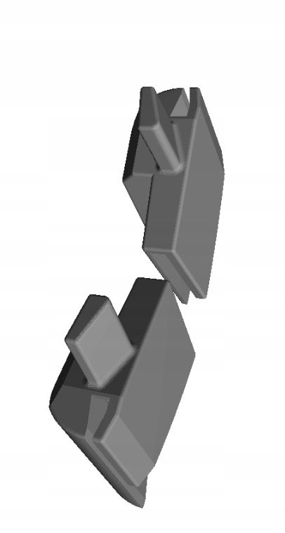 2x PROWADNICA PEUGEOT 307 SW BLOKADA ROLETA SZARY Producent części Inny