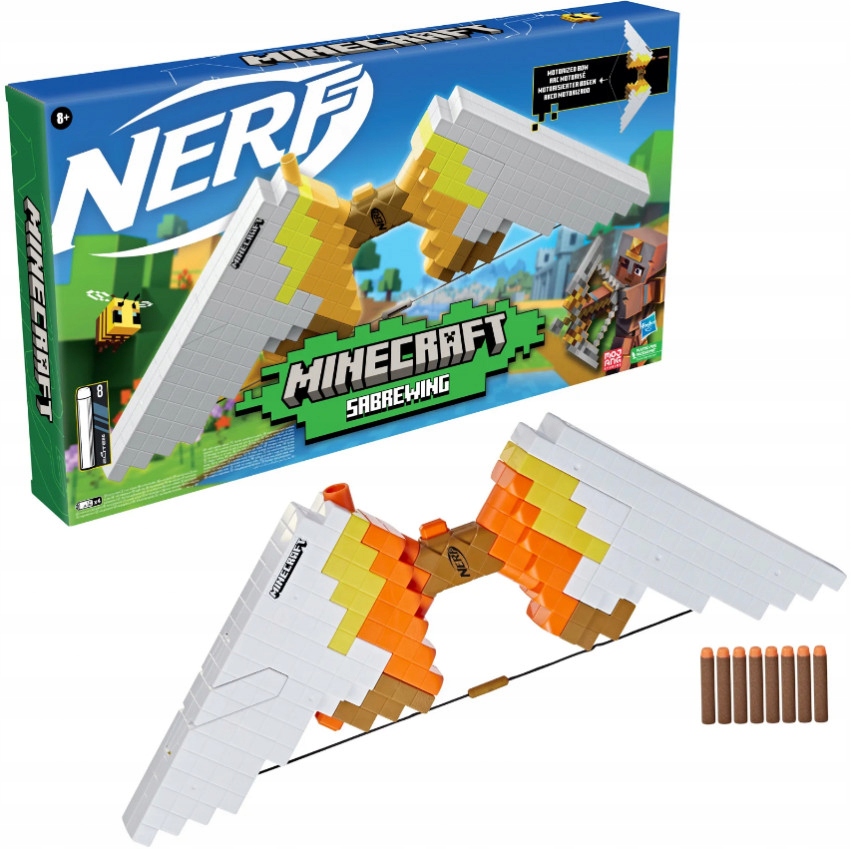 NERF ELTE MINECRAFT ŁUK WYRZUTNIA SABREWING F4733