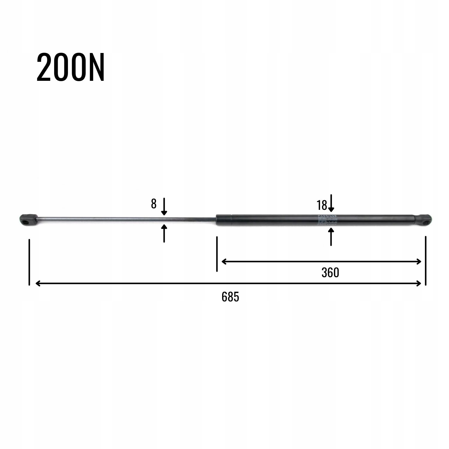 Teleskop szyby tylnej Zetor 53369912 STABILUS ORYG