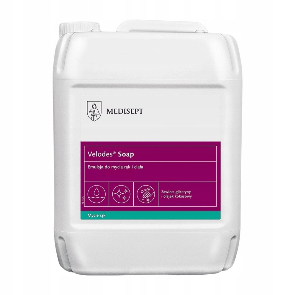 Płyn do mycia rąk i ciała Emulsja Medisept Velodes Soap, 5 L