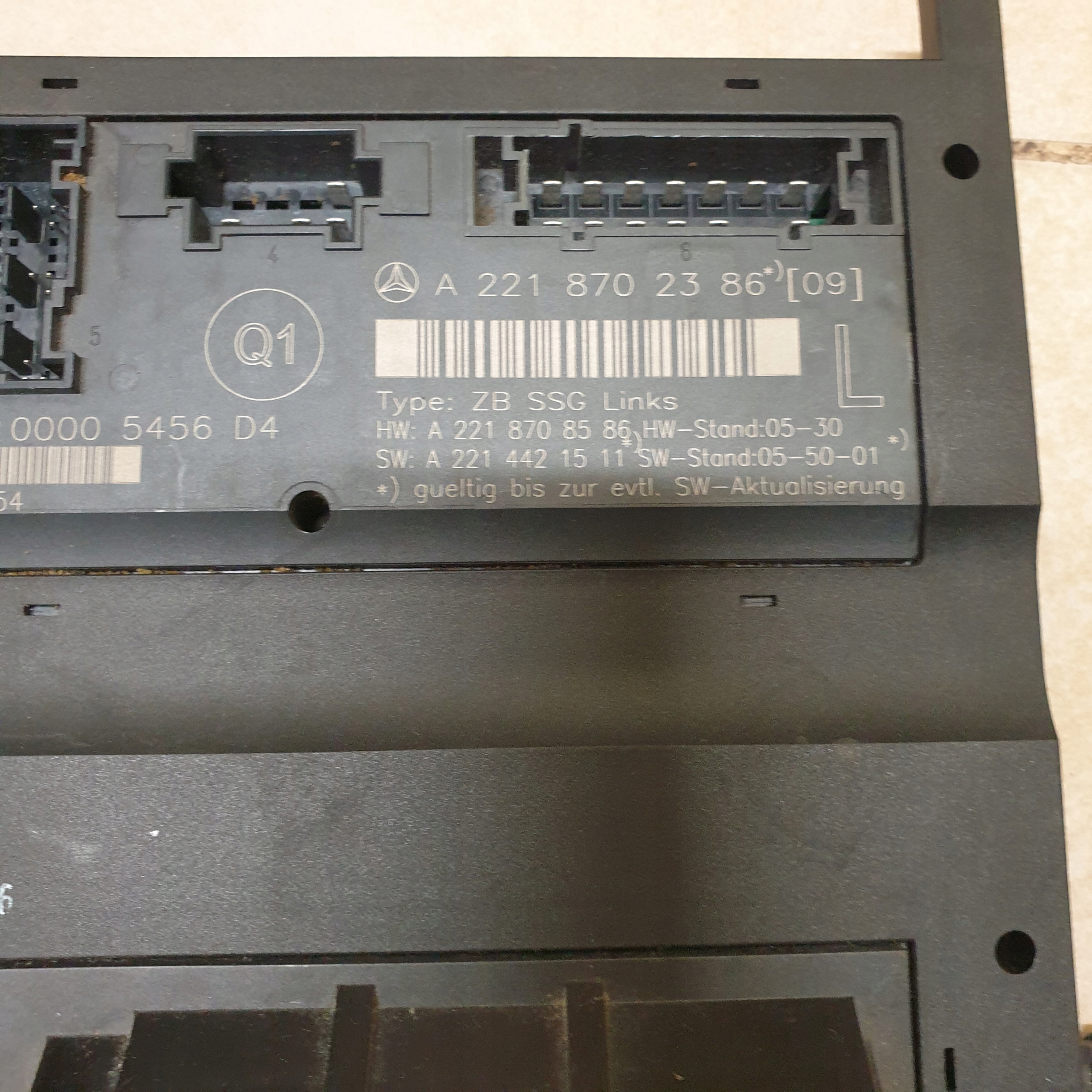 control unit module seat left front MERCEDES S W221 OE EU