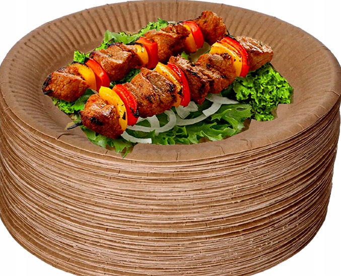 

Ekologiczne Talerze Papierowe 23cm 100 sztuk Eko