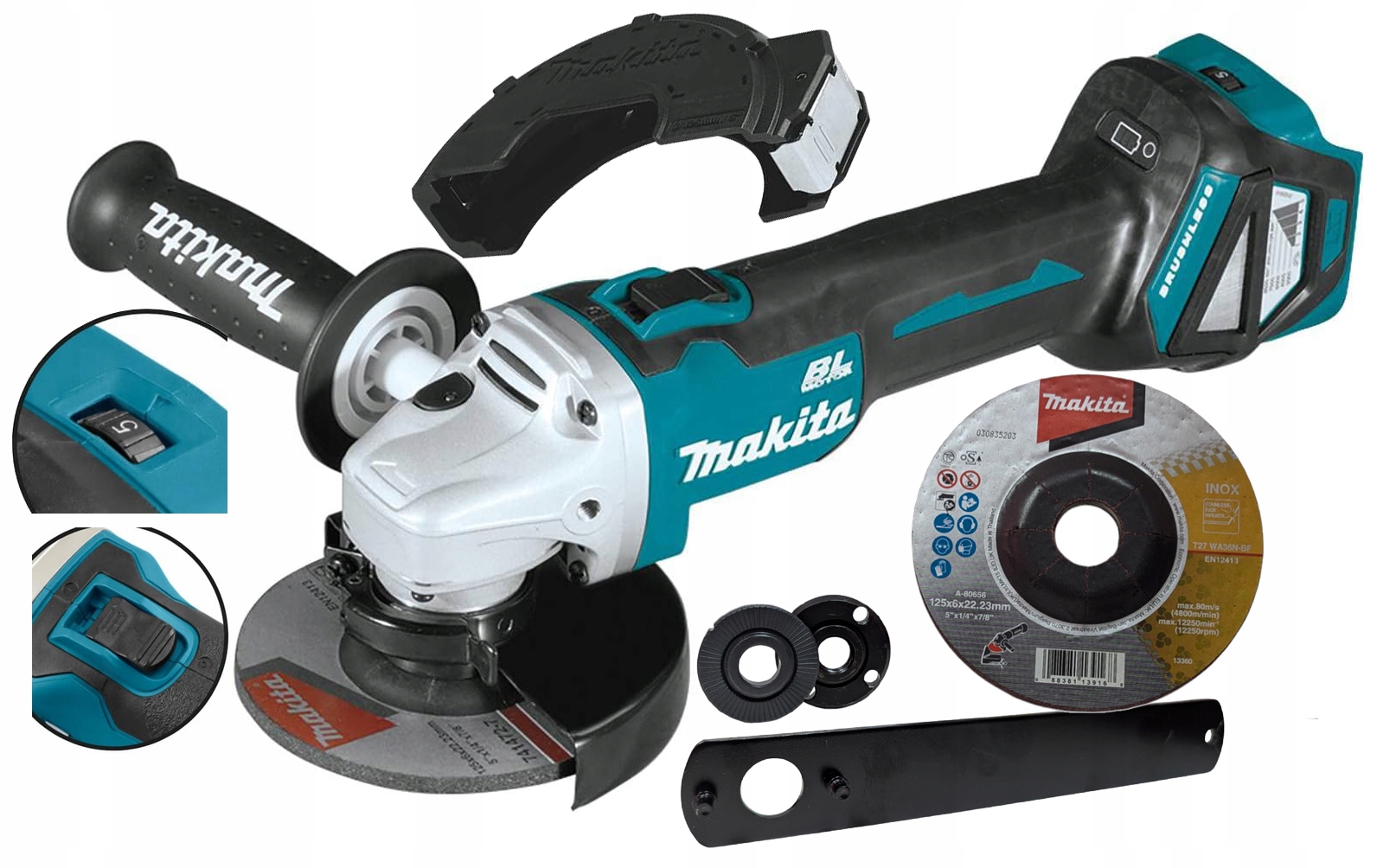 Akumulatorowa Szlifierka Kątowa Makita DGA511Z Z Regulacją Obrotów Tarcza