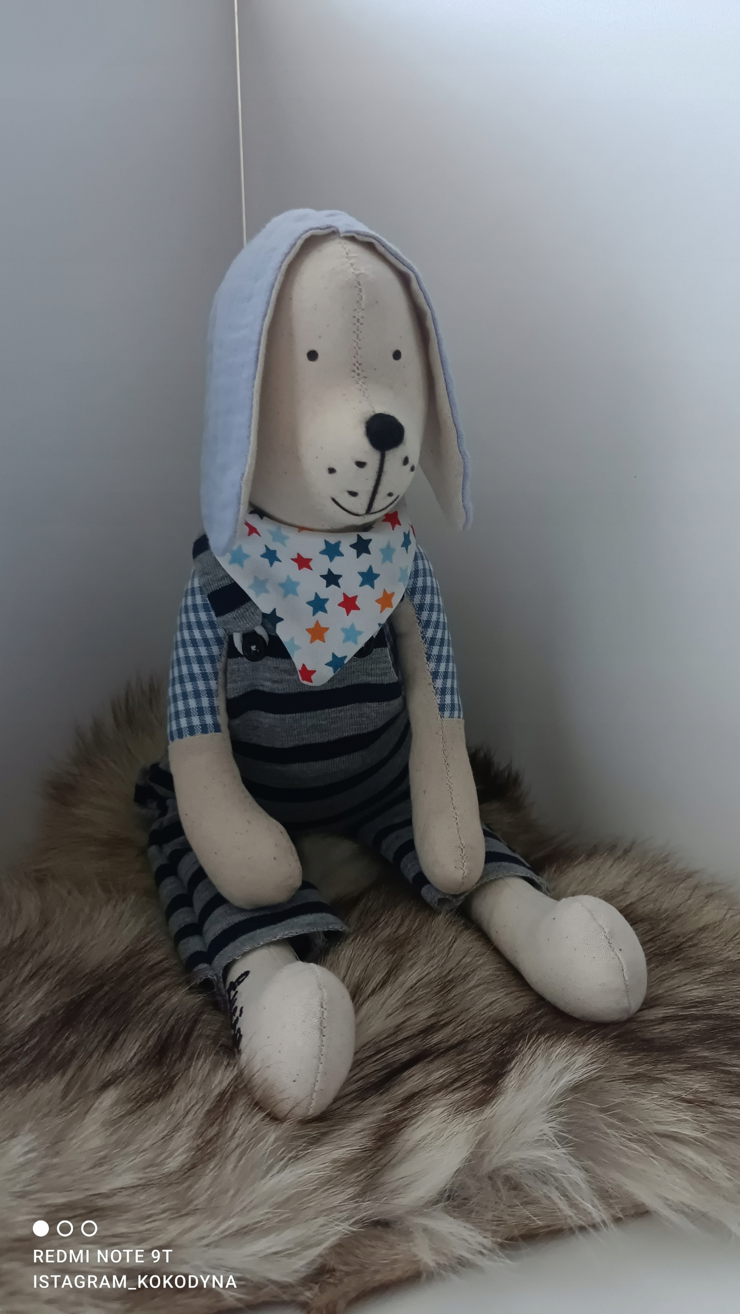 Pejsek tilda výšivka jménem dítěte Handmade