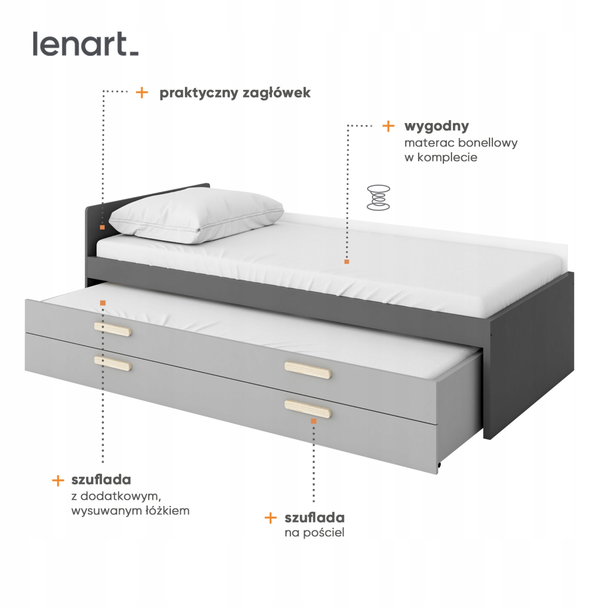 łóżko PODWÓJNE wysuwane piętrowe +materac młodzież Kod producenta PO-13