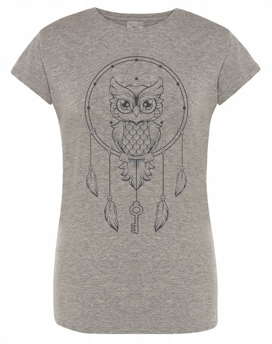 

T-Shirt damski nadruk Łapacz Snów Sowa r.S
