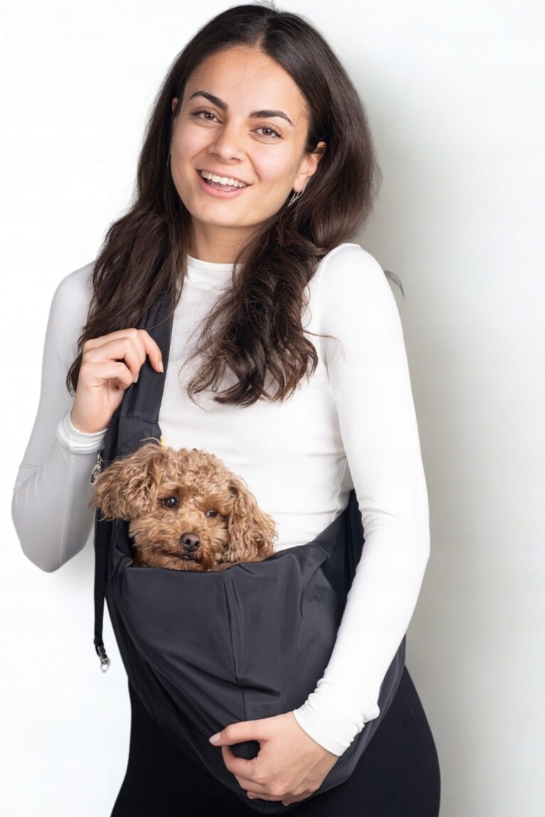 Levně Taška na nosítko pro psa 0-8 kg voděodolná s plyšem černá