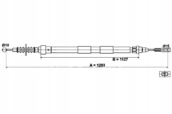 ATE CIĘGNO LINKA HAMULCA RĘCZNEGO 432938B 19874776 Producent części ATE
