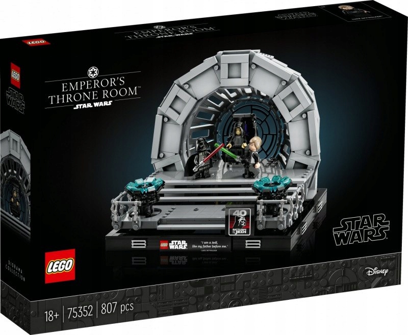 stavebnice Lego Star Wars 75352 Diorama: Trůnní sál císaře Hvězdné války